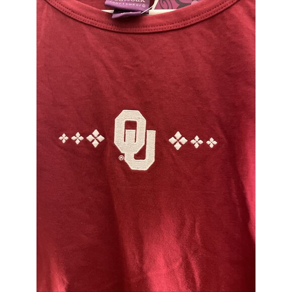 Red Oak Sportswear Girls OU Oklahoma University Long Sleeve T-Shirt 14/16 Maroon - Picture 4 of 10
